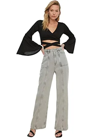 Trendyol Stitch Detailed High Waist 90