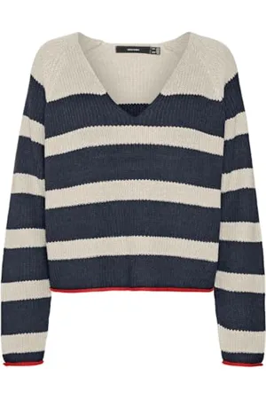 VERO MODA Vmfabulous LS V-Neck Short Pullover Boo, , S Donna