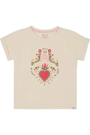 Noppies Girls Tee Naverre Short Sleeve T-Shirt, Beige/Huid-P873, 116 Bambine e Ragazze
