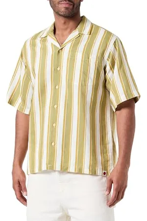 JACK & JONES Rddcain Linen Resort-Maglietta a Righe, S/S, SN Camicia, , M Uomo