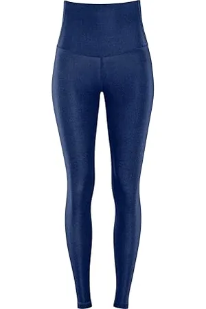 Winshape Leggings Funzionali Comfort Hwl117c High Waist in Stile Jeans con Applicazione a V e Fascia in Vita, , L Donna