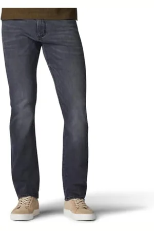 Lee Modern Series Extreme Motion Slim Straight Leg Jean Jeans, Piombo Grigio, 31W / 32 L Uomo
