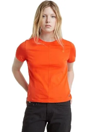 G-Star Donna Overdyed Front Seam Top, (jaffa D24499-4107-1857), M