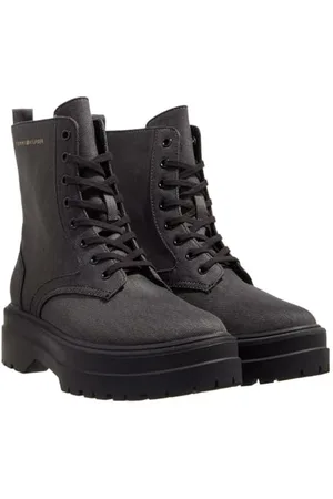 Tommy Hilfiger Stivali Donna Feminine Essential Canvas Boot Stivaletti, (Black), 39 EU