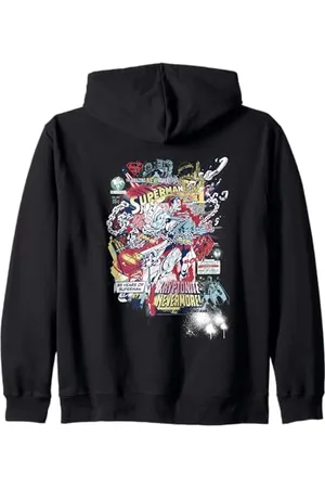 DC Comics Originals DC Superman New Amazing Adventures Kryptonite Acciaio Vintage Felpa con Cappuccio
