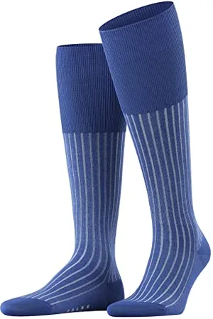 Falke Shadow M KH cotone al ginocchio fantasia 1 paio, Calzini lunghi Uomo, (Paris Blue 6057), 43-44