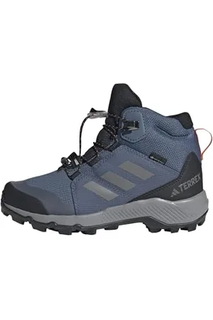 adidas Terrex Mid Gore-Tex Hiking Shoes Kids, Scarpe da Trekking, Wonder Steel/Grey Three/Semi Impact Orange, 28 EU