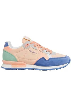 Pepe Jeans Brit Print G, Scarpa da ginnastica Bambine e ragazze, Blu (blu laguna), 34 EU