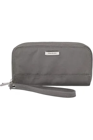 Travelon RFID blocco doppio zip portafoglio, , 7.5 x 4 x 1.5, Rfid Blocking - Portafoglio con doppia zip
