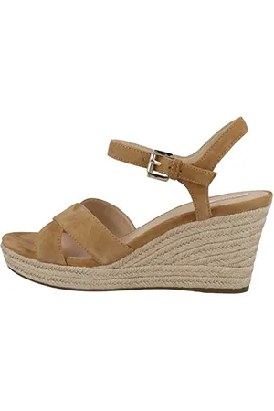 Geox D Soleil A, Sandali Donna, Giallo (Curry), 38.5 EU