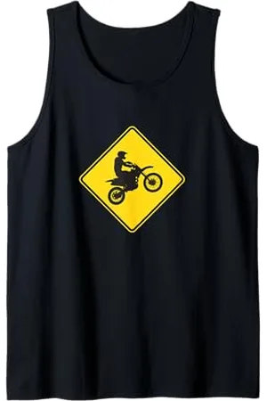 Urban Classic Trends Segnale di avvertimento per motocross, moto, acrobazie, sport, divertente gra Canotta