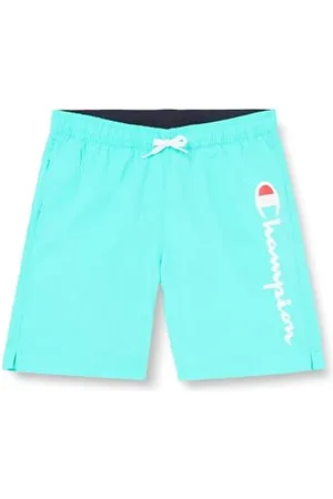 Champion Legacy Icons Beachshorts B-Crinkle Taslon Contrast Logo Costume a Pantaloncino, , 9-10 Anni Bambini e Ragazzi