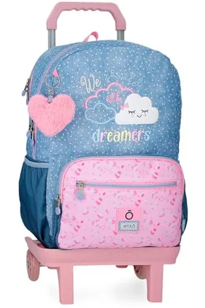 Enso Dreamer Zaino per bambini, zaino per la scuola, realizzato in poliestere, ruote doppie a rotazione multidirezionale, molteplici modi per usarlo, , Rucksack 42 + Trolley, Zaino 42 + carrello