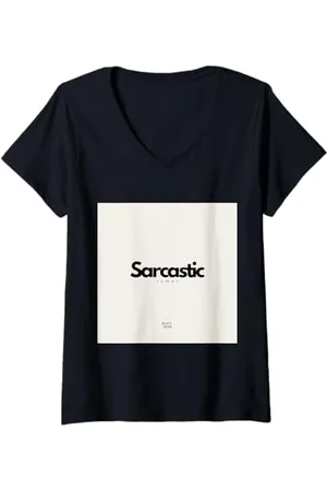 Crazy Donna Sarcastic rumor Maglietta con Collo a V