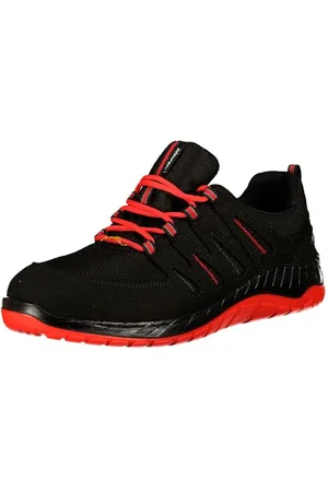 ELTEN Maddox Black-Red Low ESD S3, Scarpe Antinfortunistiche Unisex-Adulto, Nero/Rosso, 43 EU