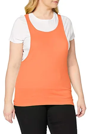 Urban classics Ladies Loose Burnout Tanktop, Canottiera Donna, (Neon Orange), XL