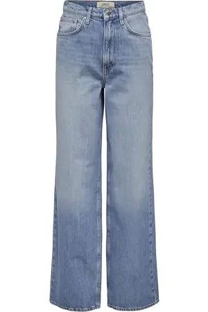 ONLY ONLHOPE Icon Ex HW Wide DNM CRO305 Noos Jeans, Medium Blue Denim, 30W x 32L Donna