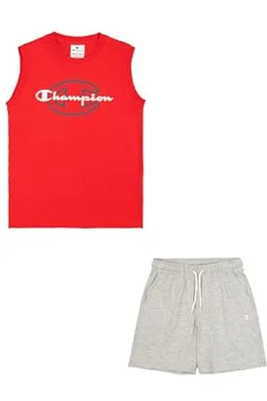 Champion Legacy Boy-Graphic Sleeveless Crewneck Set with Large Print Impostato, (RS011), 9-10 Anni Bambini e Ragazzi