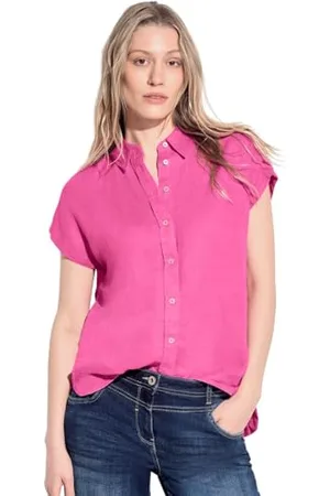 CECIL B344514 Linen_Solid Blouse, , M Donna