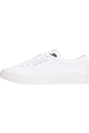 Tommy Hilfiger Uomo Sneakers Vulcanizzate Core Low in Pelle, (White), 42