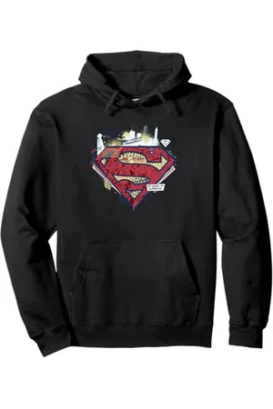 DC Comics Originals DC Superman Logo New Amazing Adventures 85 anni di azione Felpa con Cappuccio