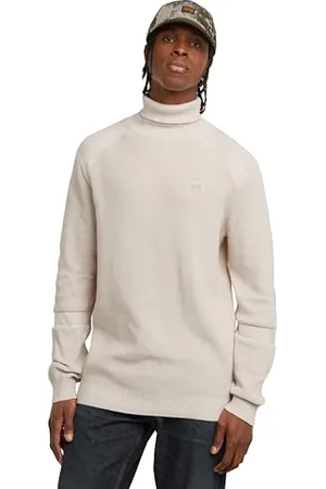G-Star Uomo Detailed Turtle Knitted Sweater, (whitebait D25113-C868-1603), S