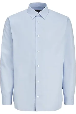 JACK & JONES Jprblabushwick Stanley-Maglietta L/S SN Camicia Casual, , XXL Uomo