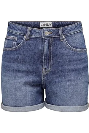 ONLY Shorts Denim Bermuda Vita Alta per Donne, Comode Jeans Estive, Colore: , Taglia:L