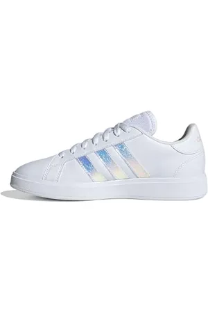 adidas Grand Court Base 2.0 Shoes, Scarpe Donna, Cloud White/Cloud White/Clear Pink, 39 1/3 EU