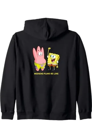 Spongebob Sponge Bob - Weekend Plans Be Like Felpa con Cappuccio