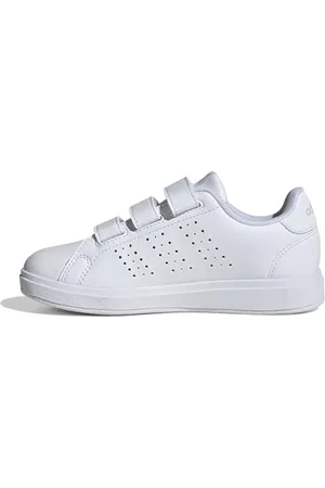 adidas Advantage Base 2.0 Shoes Children, Scarpe da Tennis, Cloud White/Cloud White/Grey One, 31.5 EU
