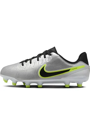 Nike Legend 10 Academy Fg/MG, Scarpe da Calcio, Metallic Silver/Black/Volt, 36.5 EU