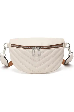 MISS LULÙ Borsa Tracolla Donna Marsupio Donna Borsa Donna in Pelle PU Con tracolla regolabile Beige
