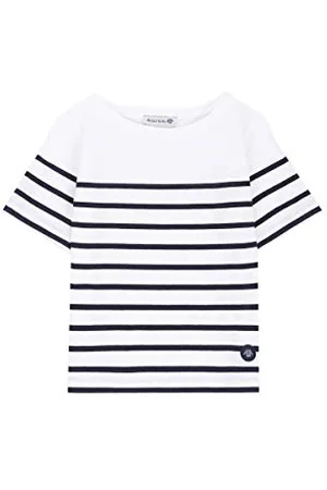 Armor.lux Armor Lux Marinière TEL Kid Maglietta a Maniche Lunghe, (400 Blanc/Navire 400), 4 Anni Bambino