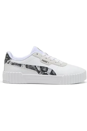PUMA Carina 3.0 Snake Chic, Scarpe da Ginnastica Donna, White-Vapor Gray Aged Silver, 38 EU