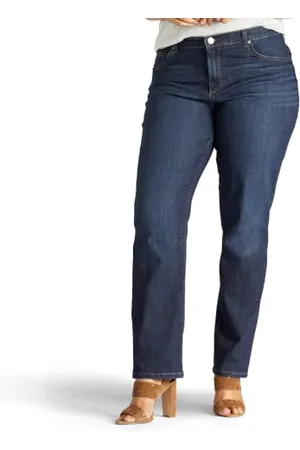 Lee Jeans a Gamba Dritta per Taglie Forti, vestibilità Comoda, con Geradem Bein, , 58 Donna
