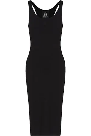 Armani Exchange Icon Project, Tank Dress, Small Logo Embroidery Vestito, , S Donna