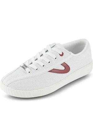 Tretorn Sneakers Donna Nylite Plus Canvas, Bianco/Rosso, 40.5 EU