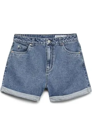 VERO MODA Vmzuri Hr Loose Shorts Mix Noos, Pantaloncini Donna, (Medium Blue Denim), XS