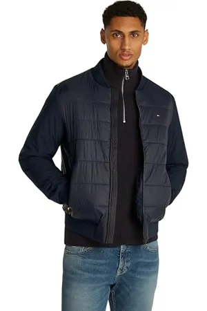 Tommy Hilfiger Uomo Bomber Mixed Caldo, (Desert Sky), M