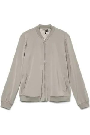 VERO MODA Damen Blousonjacke Fly Away Kragen Reißverschluss Leichte Jacke, Colore: , Taglia:L