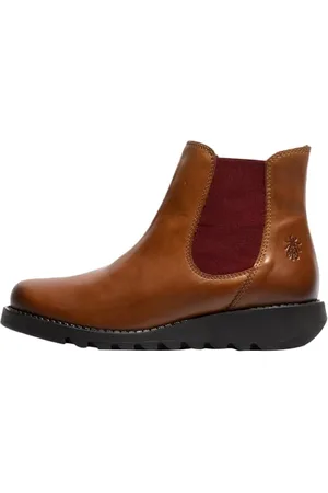 Fly London SALV195FLY, Fashion Boot Donna, Mid. Brown(Red Elastic), 38 EU