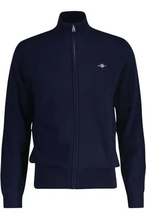 GANT Extrafine Lambswool Zip Cardigan Maglione, , XXL Uomo