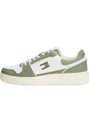 Tommy Hilfiger Tjm Retro Basket Em0em01610, Basso Top Uomo, White (Ecru/Aruba Green), 11