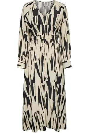 ONLY Onlmila Life-Abito Midi con Scollo a V, Taglia L/S, Colore: Ptm Vestito, , L Donna