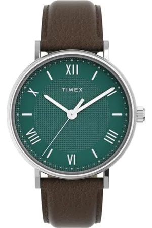 Timex Orologio Analogico al Quarzo Uomo con Cinturino in Pelle TW2V91500