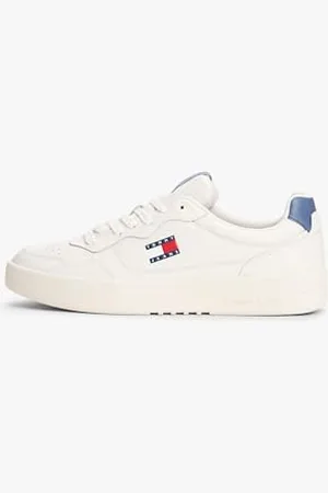 Tommy Hilfiger Uomo Sneakers con Suola Preformata Essential in Pelle, Blu (Blue Moment), 44