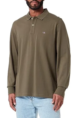 GANT REG SHIELD LS PIQUE RUGGER, Polo Uomo, ( RACING GREEN ), M