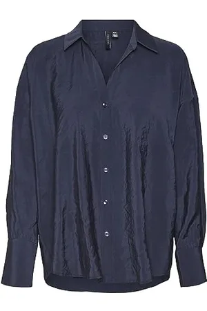 VERO MODA Vmqueeny LS Oversize Shirt Wvn Ga Noos Camicia, , XL Donna