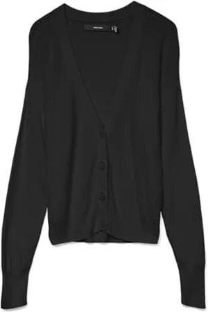 VERO MODA Vmnewlexsun LS Short V-Neck Car Ga Noos, Maglione Cardigan Donna, , M